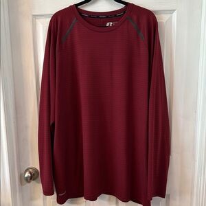 Russell Athletic Red Long Sleeve Tee